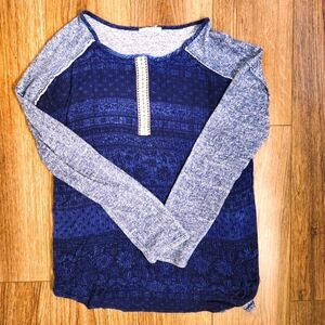 Anthropologie Aztec/Tribal Floral Embroidered Sweater